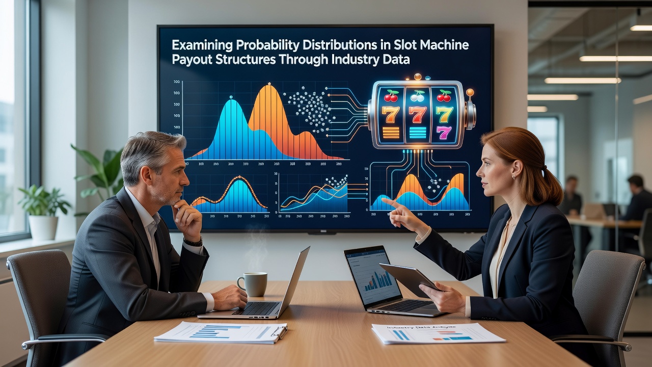 Detailed chart showing probability distributions across various slot machine payout structures based on aggregated industry data