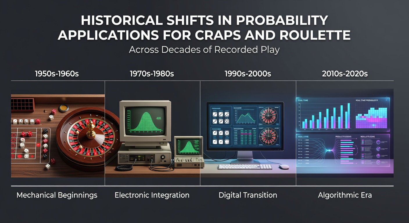 Historical charts showing probability calculations for craps and roulette games from early records