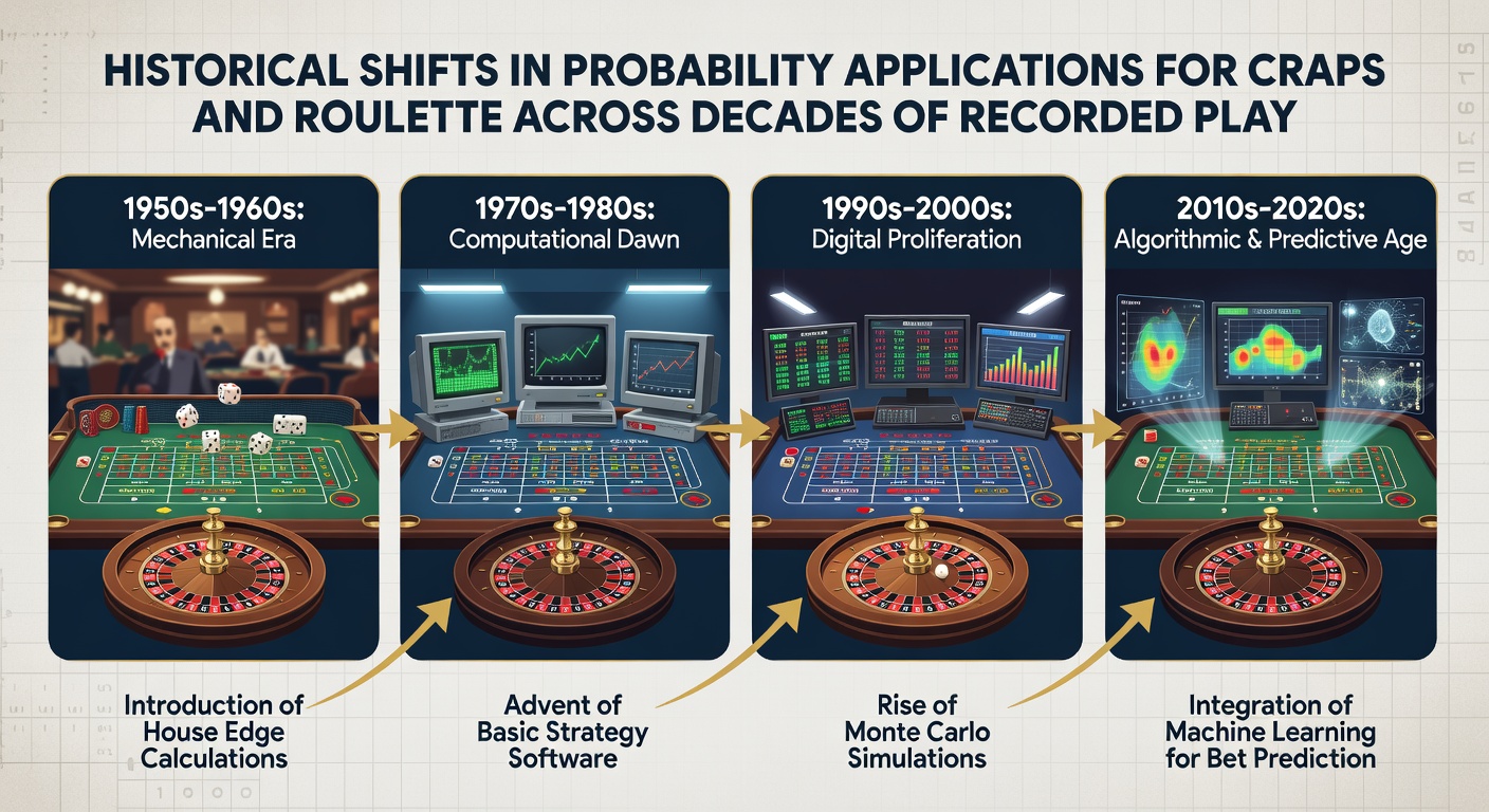 Modern casino floor with electronic monitoring systems tracking craps and roulette outcomes
