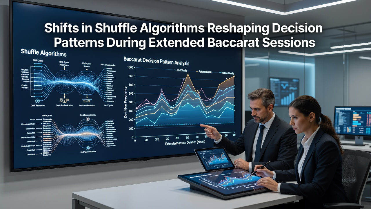 Diagram showing modern baccarat shuffle algorithms in action at a casino table