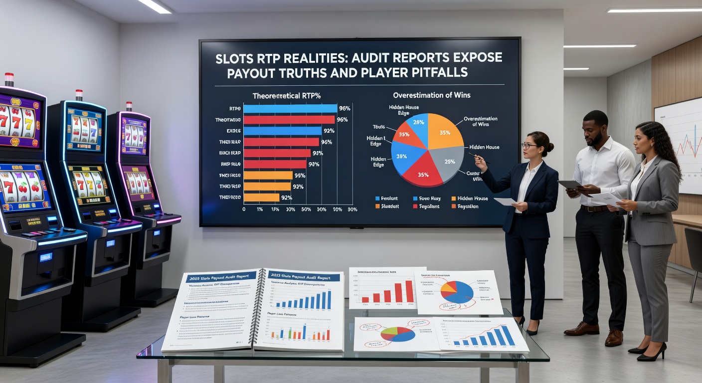 Chart depicting RTP variance over time in audited slot games, with lines showing theoretical vs. actual payouts